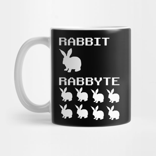 Funny Rabbit Rabbyte Programmer Computer Humor by Kuehni